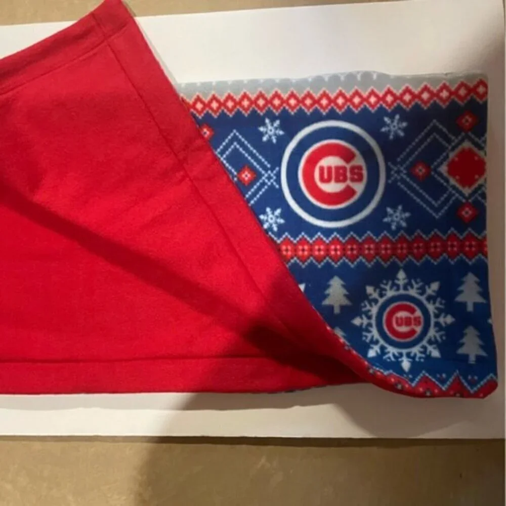 Chicago Cubs Holiday Receiving Blanket